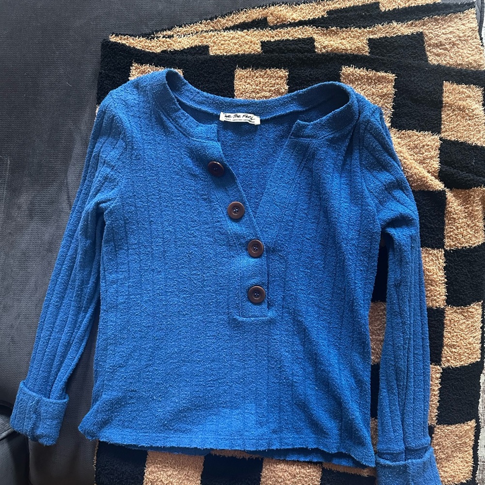 Blue Free People Sweater